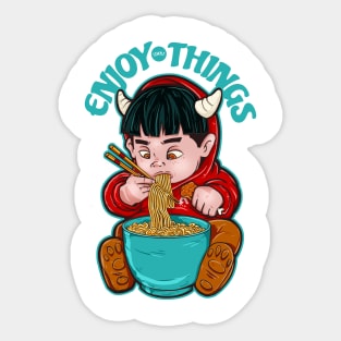 Enjoy Simple Things Noodle Sticker